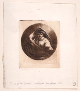 Woman and child seated, wrapped in a veil Met DP890226