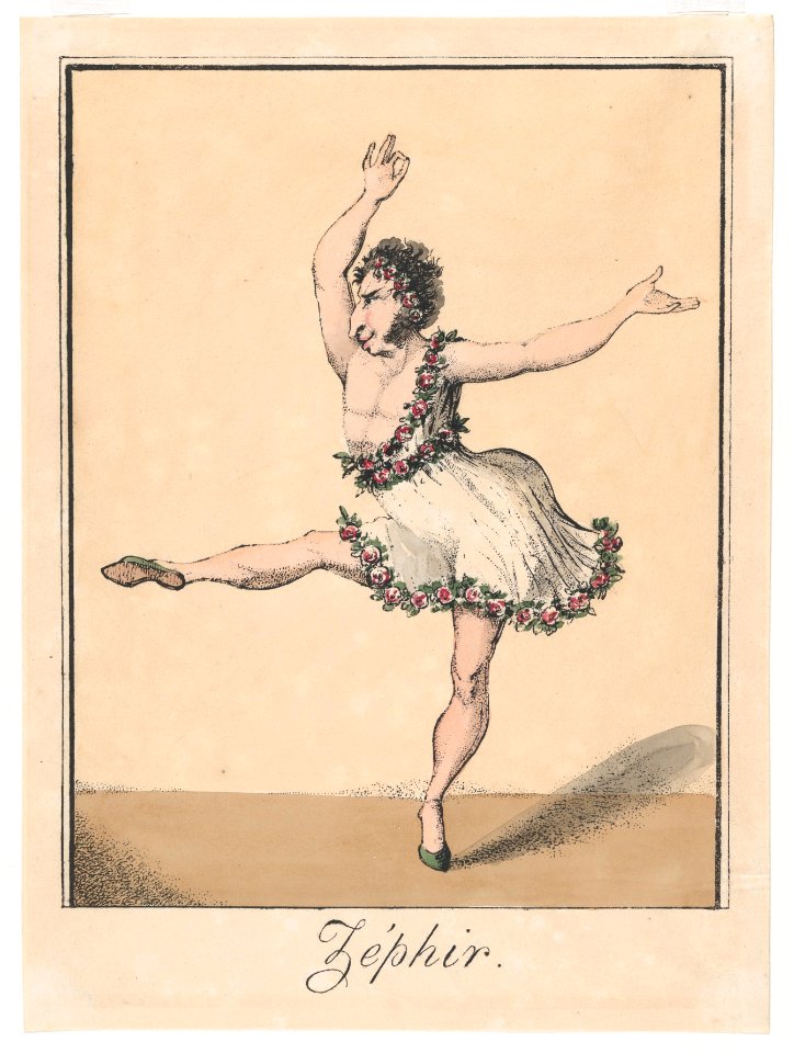 Zéphir, caricature of the male ballerina Auguste Vestris MET DP859239