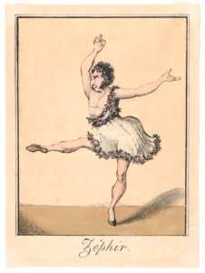 Zéphir, caricature of the male ballerina Auguste Vestris MET DP859239