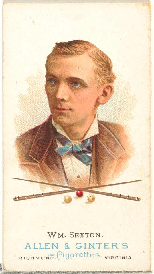 William Sexton, Billiard Player, from World's Champions, Series 1 (N28) for Allen & Ginter Cigarettes MET DP827434