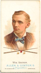 William Sexton, Billiard Player, from World's Champions, Series 1 (N28) for Allen & Ginter Cigarettes MET DP827434