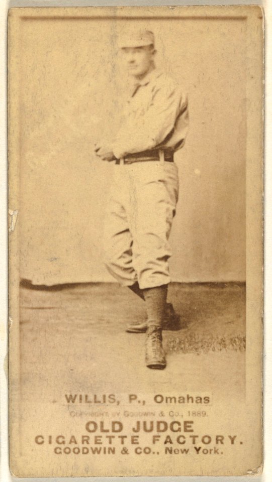 Willis, Pitcher, Omaha Omahogs- Lambs, from the Old Judge series (N172) for Old Judge Cigarettes MET DP846345