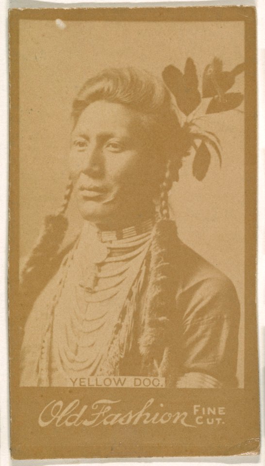 Yellow Dog, from the Indian Chiefs series (N681) promoting Old Fashion Fine Cut Tobacco MET DPB870032
