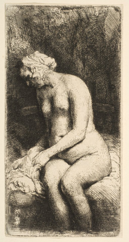 Woman Bathing Her Feet at a Brook MET DP814952