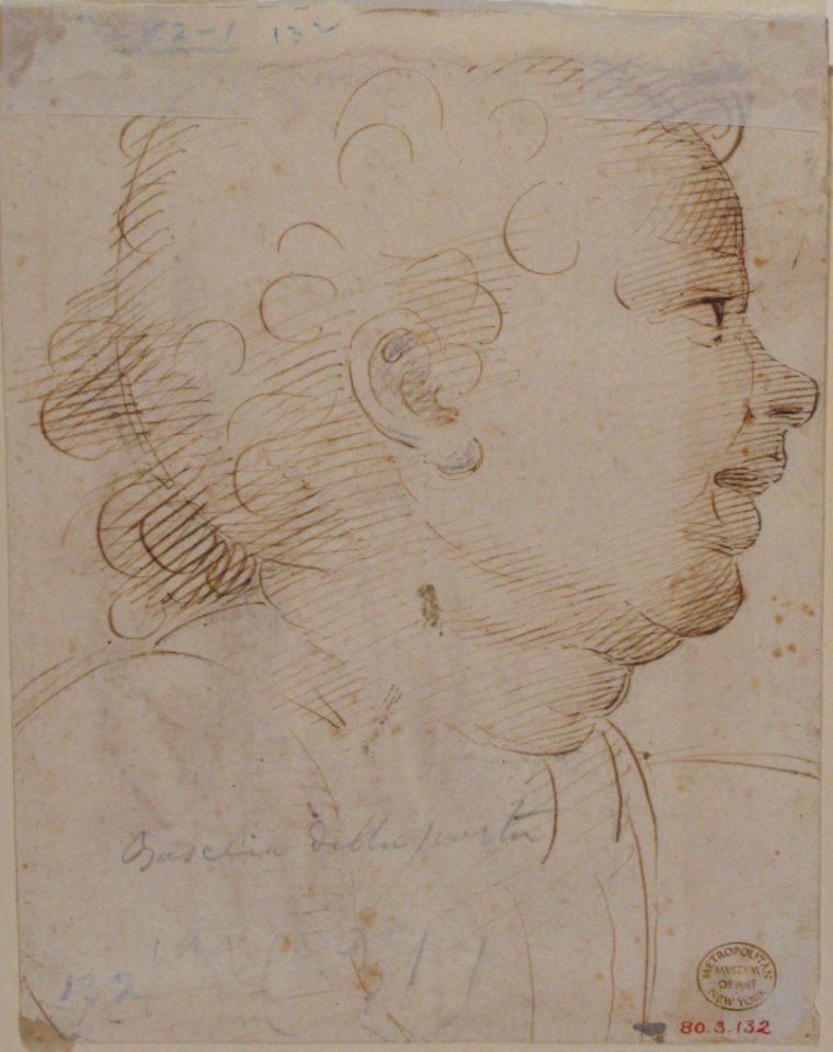 Woman and Child Kneeling (recto); Head of Child (verso) MET 80.3.132 VERSO