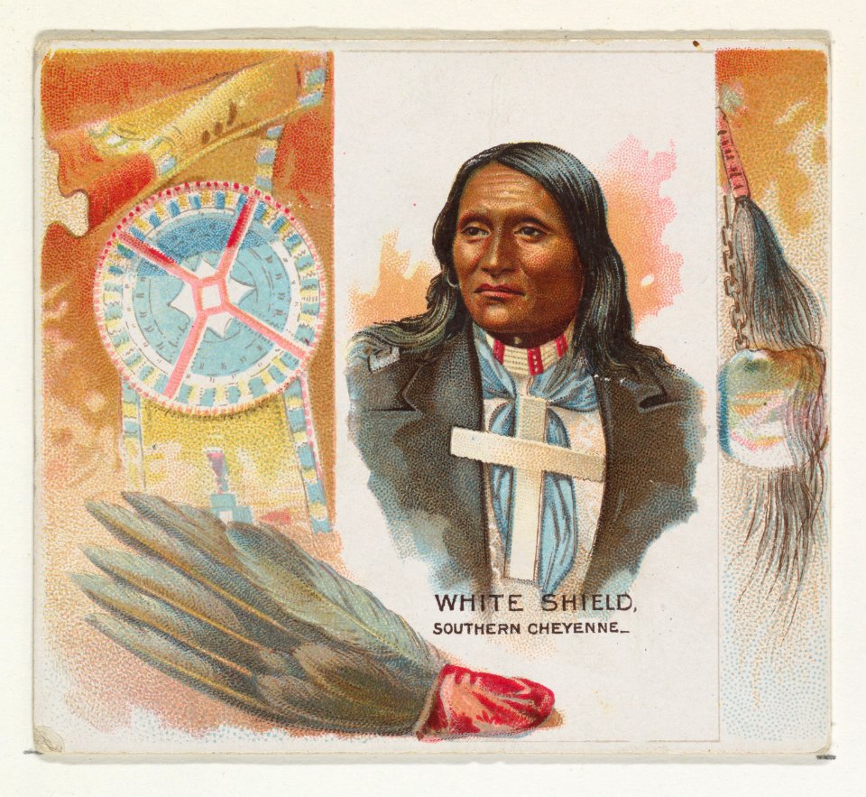 White Shield, Southern Cheyenne, from the American Indian Chiefs series (N36) for Allen & Ginter Cigarettes MET DP838924