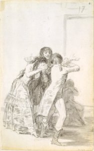 Weeping Woman and Three Men MET DT236260
