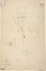 Wrought Iron Gate Design (recto), Sketches for Bracket (verso) MET DP806788