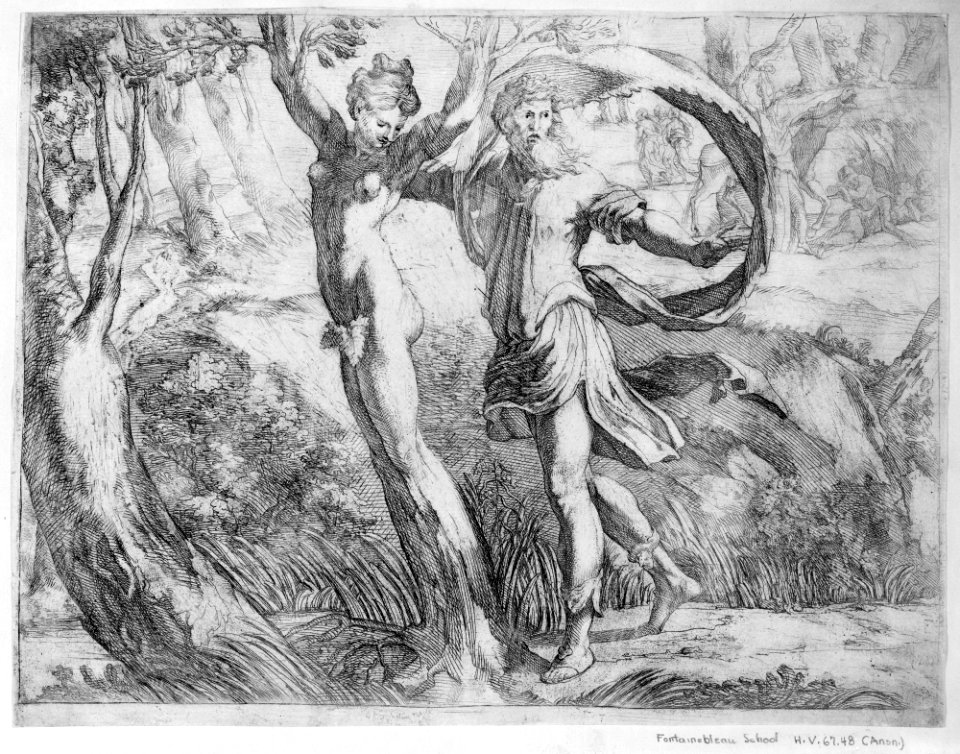 Wilton Album, folio 10a- Priapus and Lotis MET MM91131