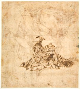 Woman Kneeling Facing Left (recto); Seated Woman Facing Right (verso) MET DP812141