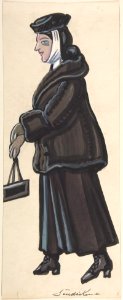 Woman in a black fur MET DP804944