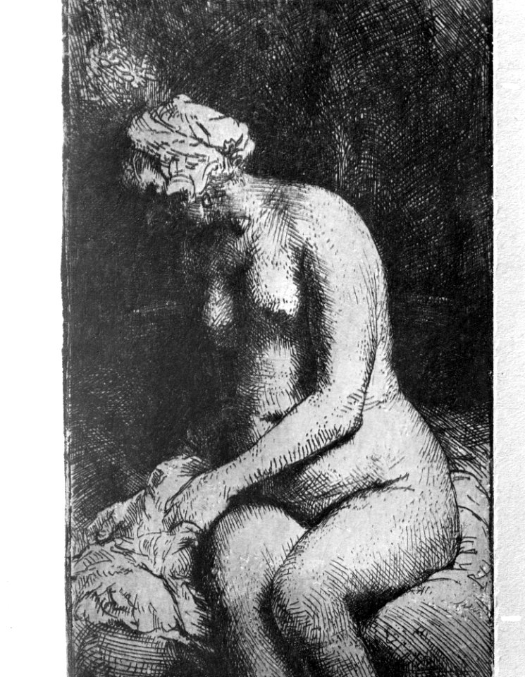 Woman Bathing Her Feet at a Brook MET MM10588