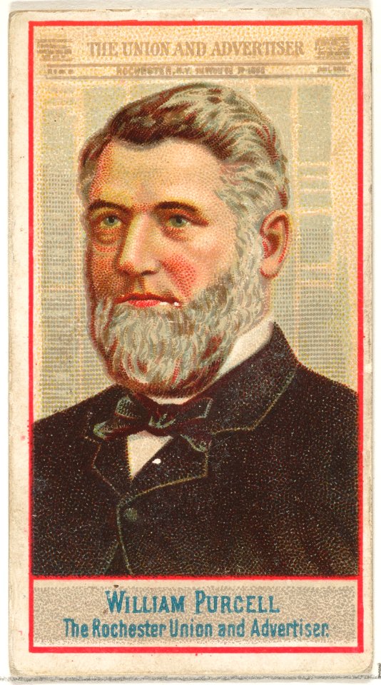 William Purcell, The Rochester Union and Advertiser, from the American Editors series (N1) for Allen & Ginter Cigarettes Brands MET DP827860