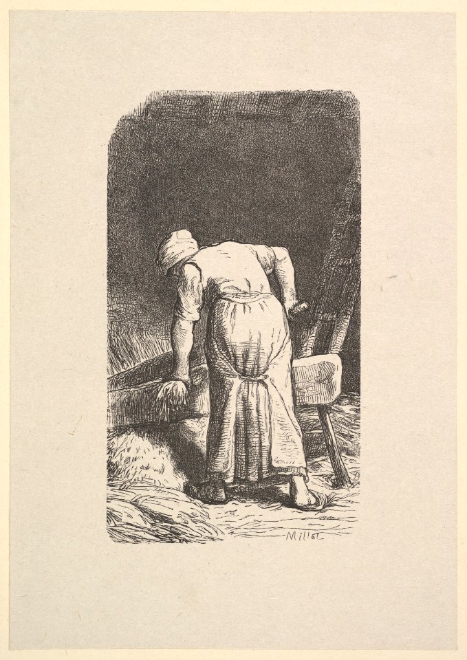Woman Cutting Wheat MET DP827603