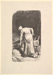 Woman Cutting Wheat MET DP827603
