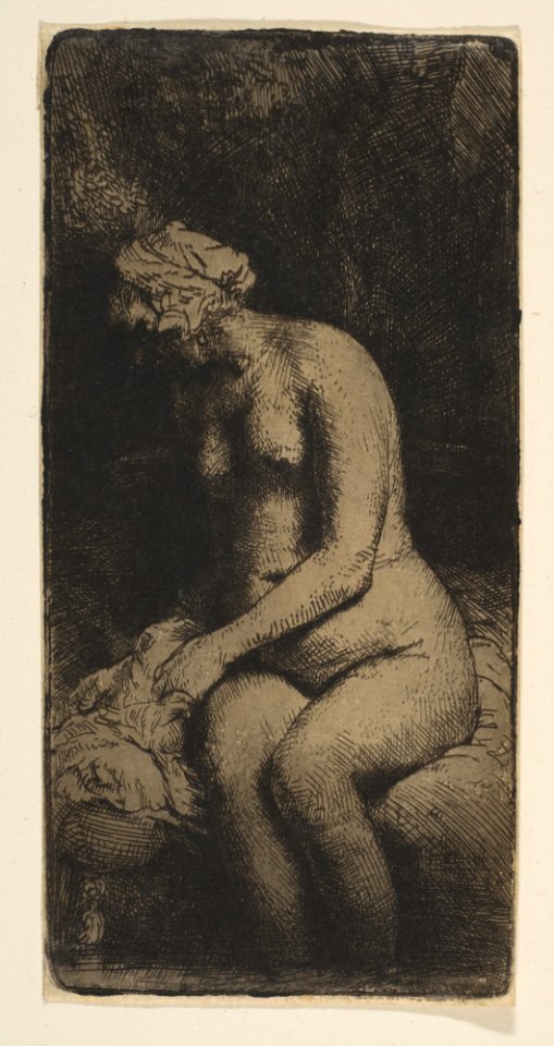 Woman Bathing Her Feet at a Brook MET DP815609