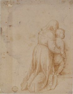 Woman and Child Kneeling (recto); Head of Child (verso) MET 80.3.132 RECTO