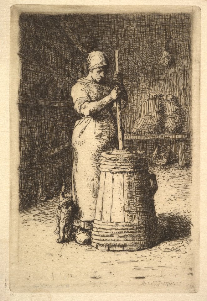 Woman Churning Butter MET DP827612