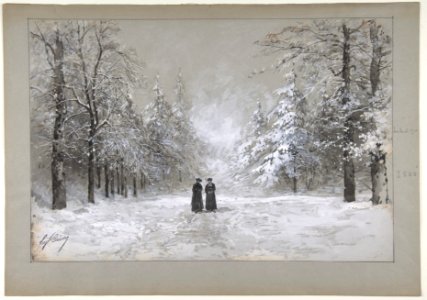 Winter Scene with Two Men MET DP809816