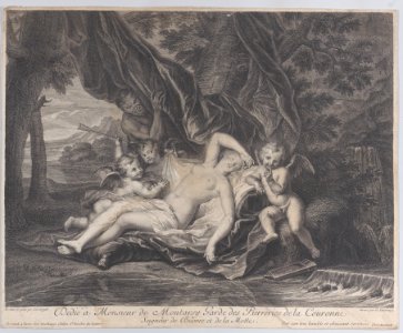 Woman looking at a portrait of her lover Met DP884557