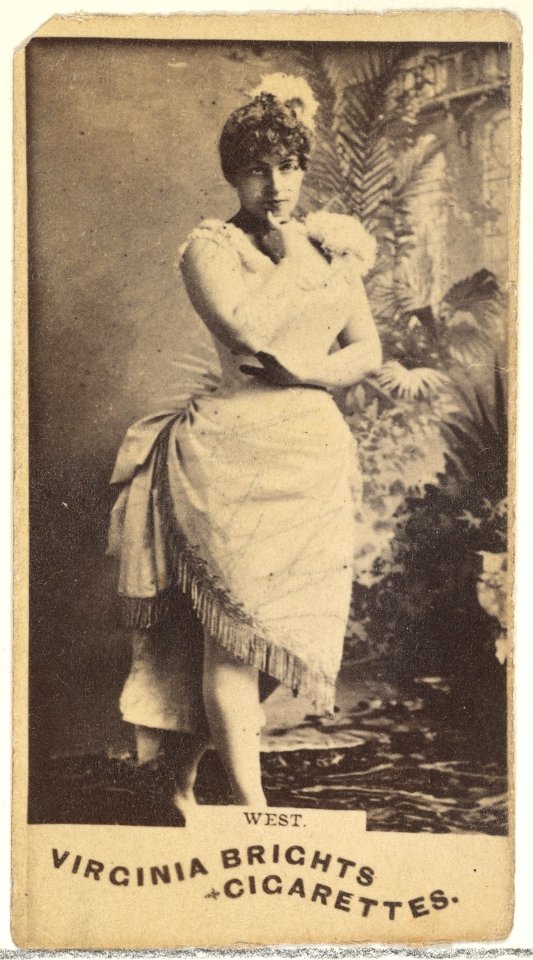 West, from the Actors and Actresses series (N45, Type 1) for Virginia Brights Cigarettes MET DP830102