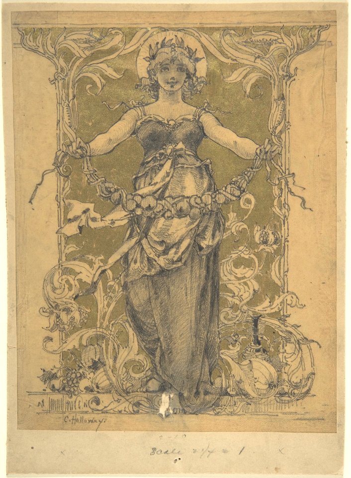 Woman Holding a Garland MET DP804448