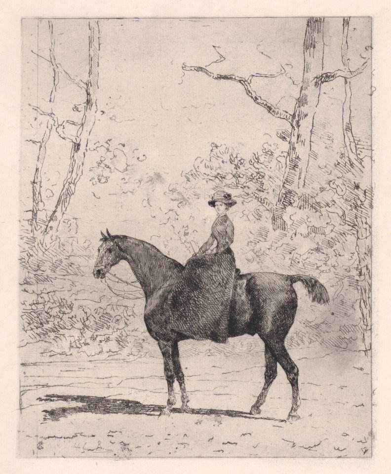 Woman on horseback Met DP889009