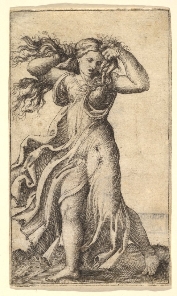 Woman pulling Her Hair MET DP822186