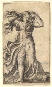 Woman pulling Her Hair MET DP822186