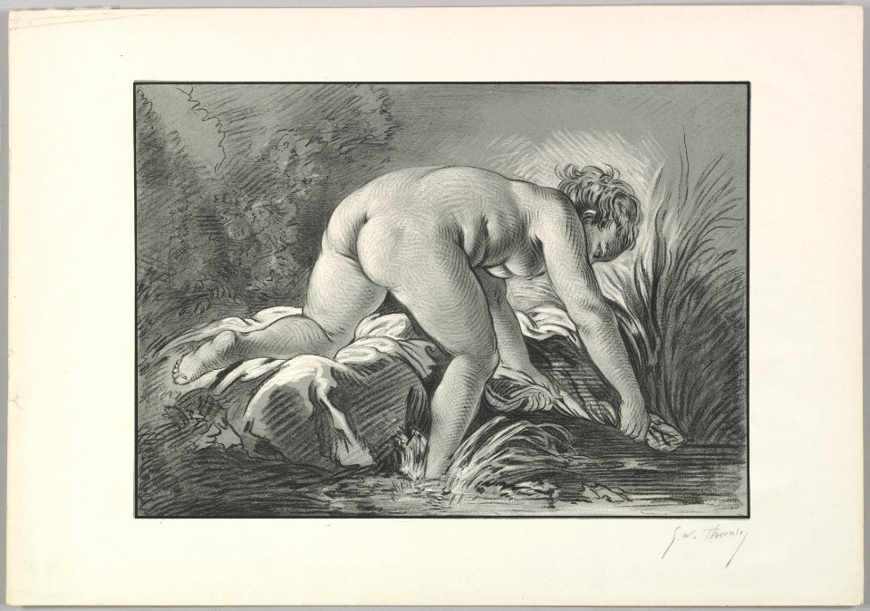 Woman Washing Linen in a Stream MET DP826633