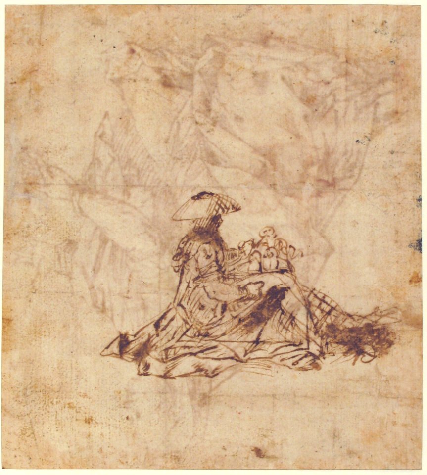 Woman Kneeling Facing Left (recto); Seated Woman Facing Right (verso) MET 80.3.38 VERSO