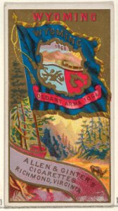 Wyoming, from Flags of the States and Territories (N11) for Allen & Ginter Cigarettes Brands MET DP834600