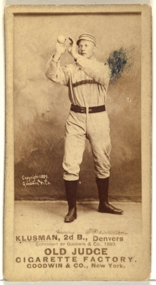 William F. "Billy" Klusman, 2nd Base, Denver, from the Old Judge series (N172) for Old Judge Cigarettes MET DP846268