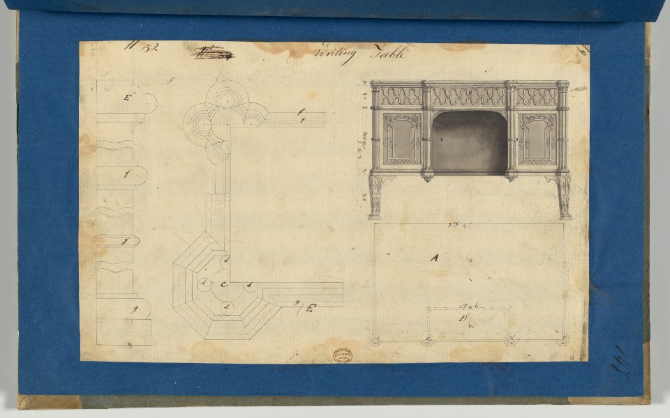 Writing Table, from Chippendale Drawings, Vol. II MET DP-14176-036