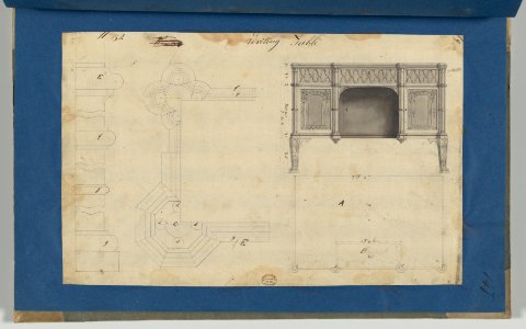 Writing Table, from Chippendale Drawings, Vol. II MET DP-14176-036