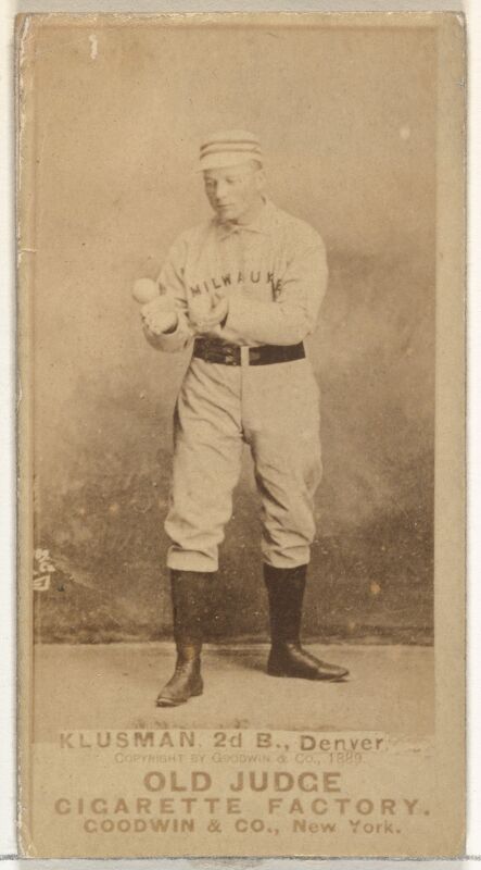 William F. "Billy" Klusman, 2nd Base, Denver, from the Old Judge series (N172) for Old Judge Cigarettes MET DP846267