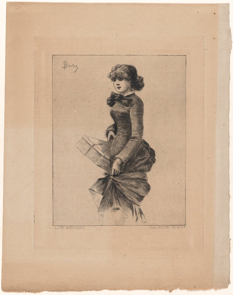 Woman Holding a Gift Box MET DP876468