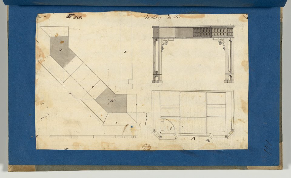Writing Table, from Chippendale Drawings, Vol. II MET DP-14176-038