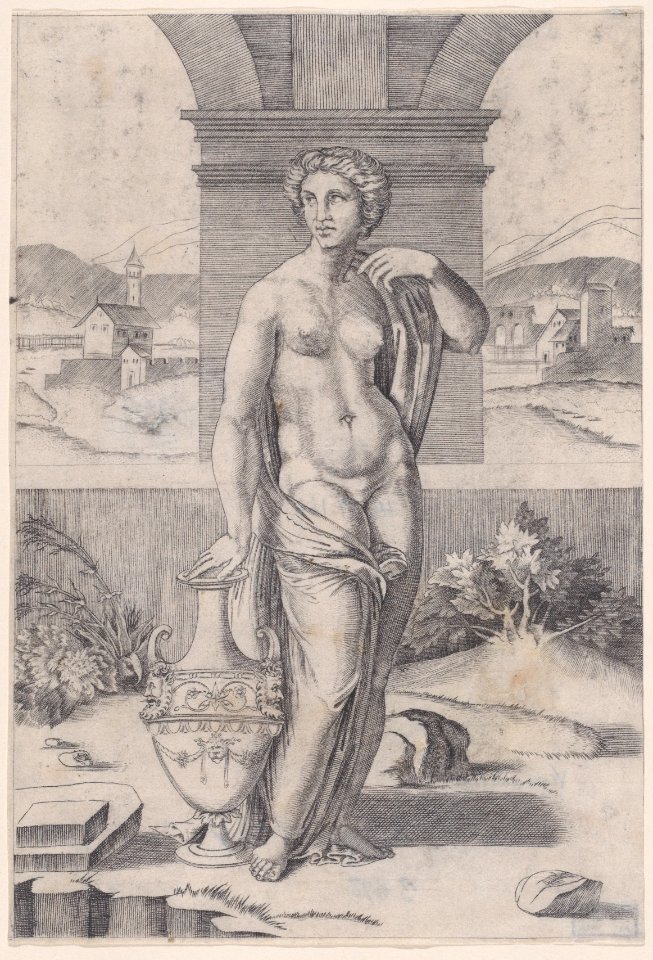 Woman Standing near a Vase Met DP888646