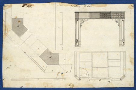 Writing Table, from Chippendale Drawings, Vol. II MET DP104302