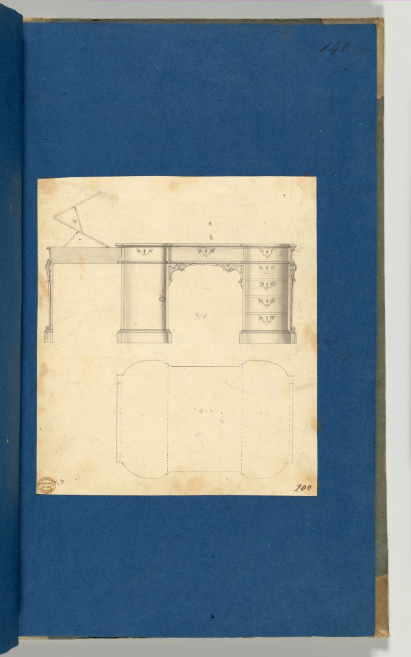 Writing Table, from Chippendale Drawings, Vol. II MET DP-14176-029