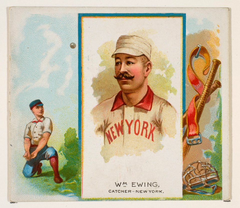William Ewing, Catcher, New York, from World's Champions, Second Series (N43) for Allen & Ginter Cigarettes MET DP817008