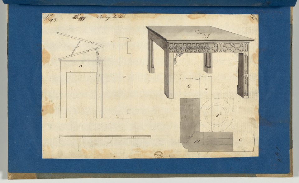 Writing Table, from Chippendale Drawings, Vol. II MET DP-14176-037