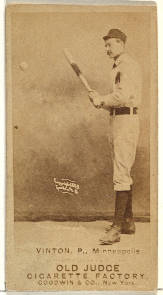William Miller "Bill" Vinton, Pitcher, Minneapolis, from the Old Judge series (N172) for Old Judge Cigarettes MET DP846023
