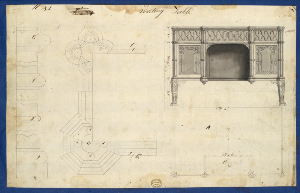 Writing Table, from Chippendale Drawings, Vol. II MET DP104300