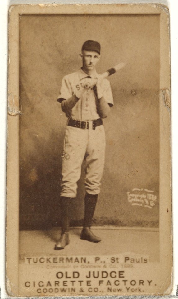 William H. Tuckerman, Pitcher, St. Paul Apostles, from the Old Judge series (N172) for Old Judge Cigarettes MET DP846379