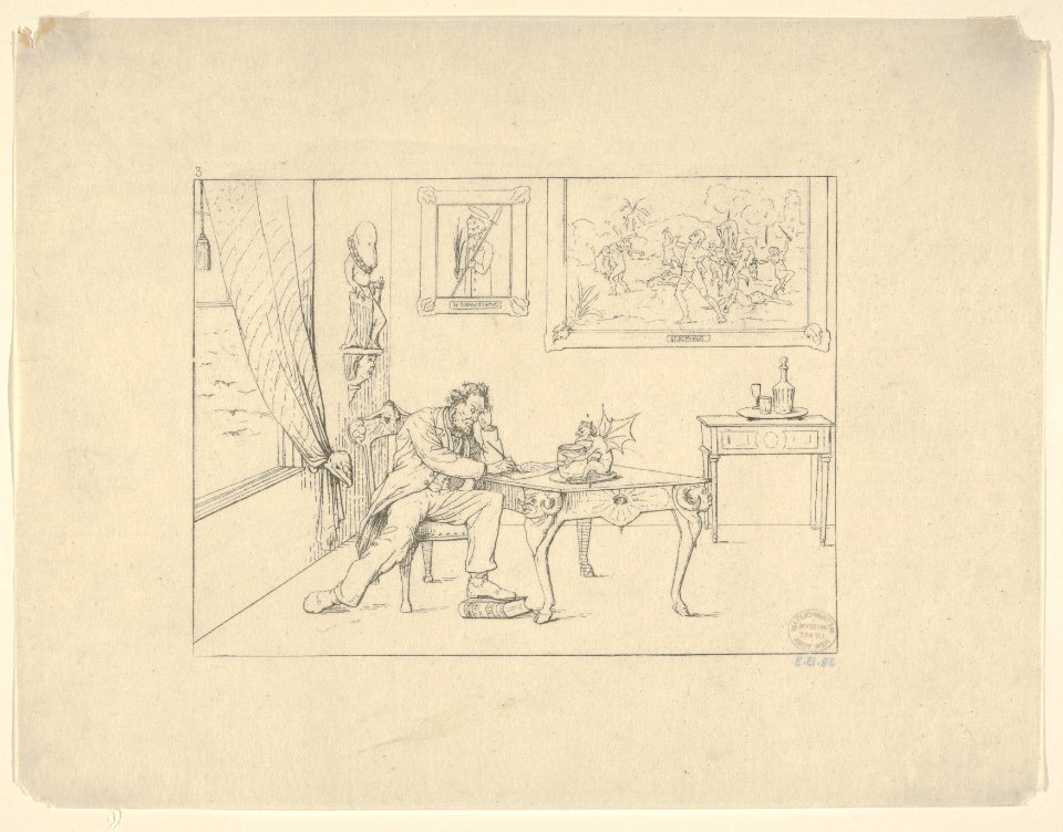 Writing the Emancipation Proclamation (from Confederate War Etchings) MET DP831322