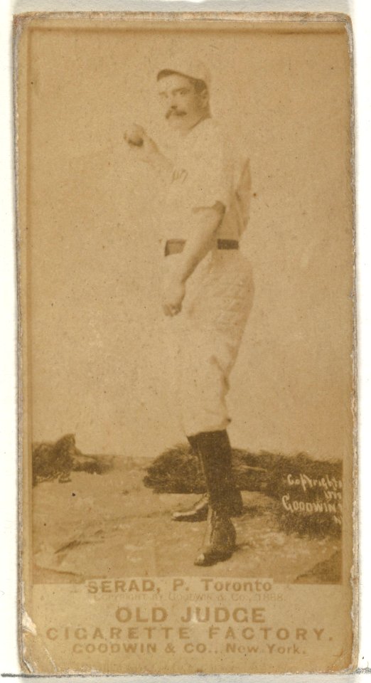 William I. "Billy" Serad, Pitcher, Toronto Canucks, from the Old Judge series (N172) for Old Judge Cigarettes MET DP846518