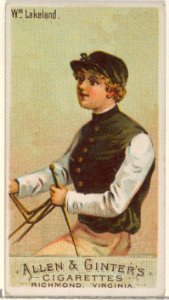 William Lakeland, from the Racing Colors of the World series (N22a) for Allen & Ginter Cigarettes MET DP835164