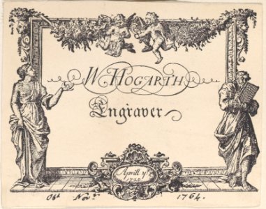 William Hogarth's Trade Card (modern reproduction) Met DP885238